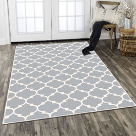 Conceptum Els1913 Alfombra de Terciopelo Gris 80 x 120 cm